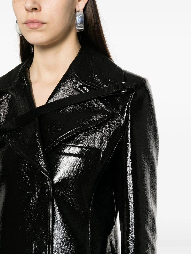 Courrèges Mid-Length Faux Leather Patent Coat 5
