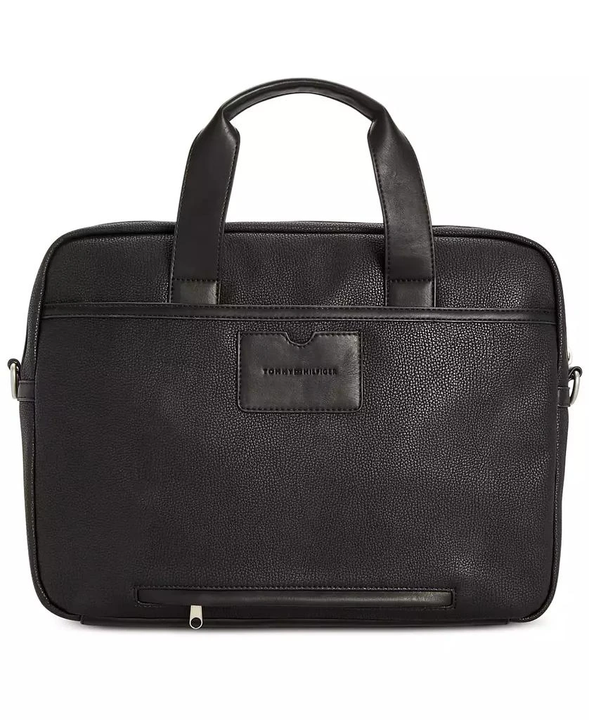 Tommy Hilfiger Men's Pebble Faux-Leather Leo Briefcase 3