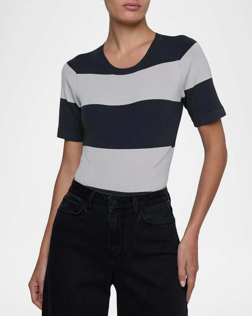 L
Agence Rosemond Striped Crewneck Bodysuit 4