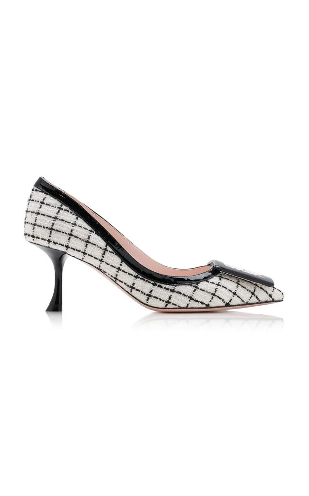 Roger Vivier Roger Vivier Viv In The City Patent Leather-Trimmed Tweed Pumps - Moda Operandi 1