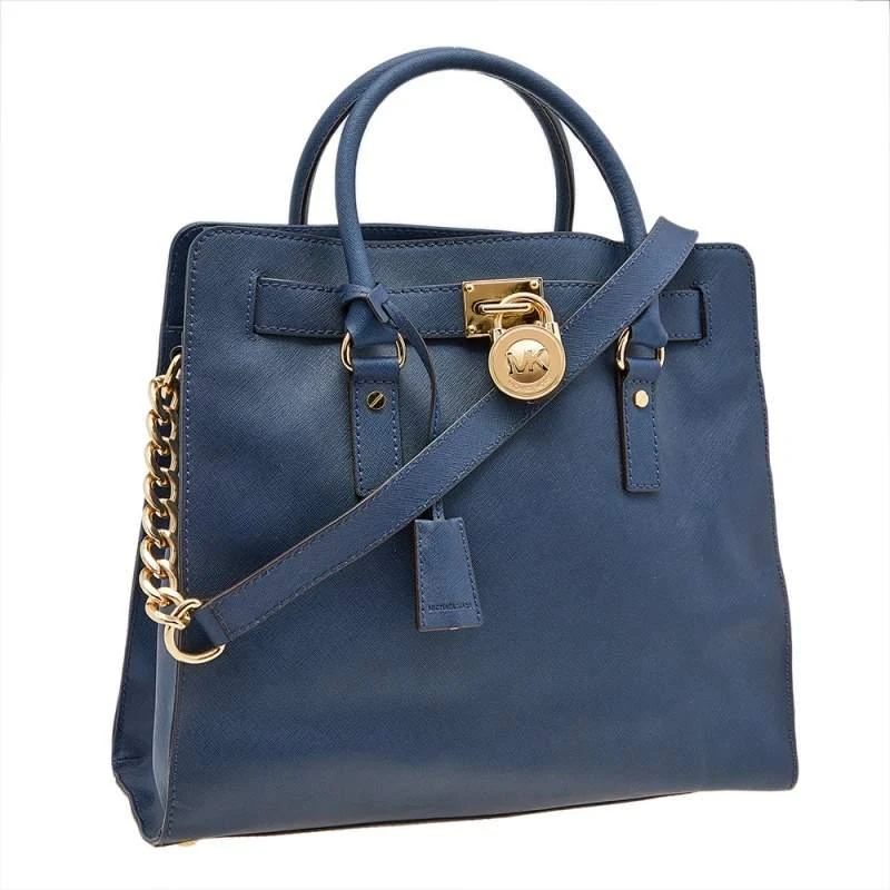 Michael Kors MICHAEL Michael Kors Blue Saffiano Leather Large Hamilton Tote 3