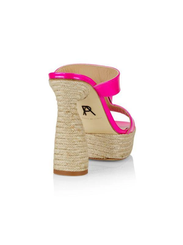 Paul Andrew Leather Platform Espadrille Sandals 3