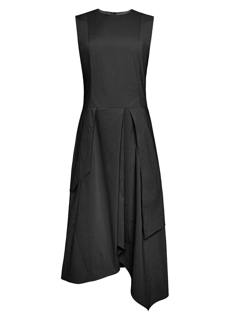 Santorelli Multi-Panel Asymmetric Midi-Dress