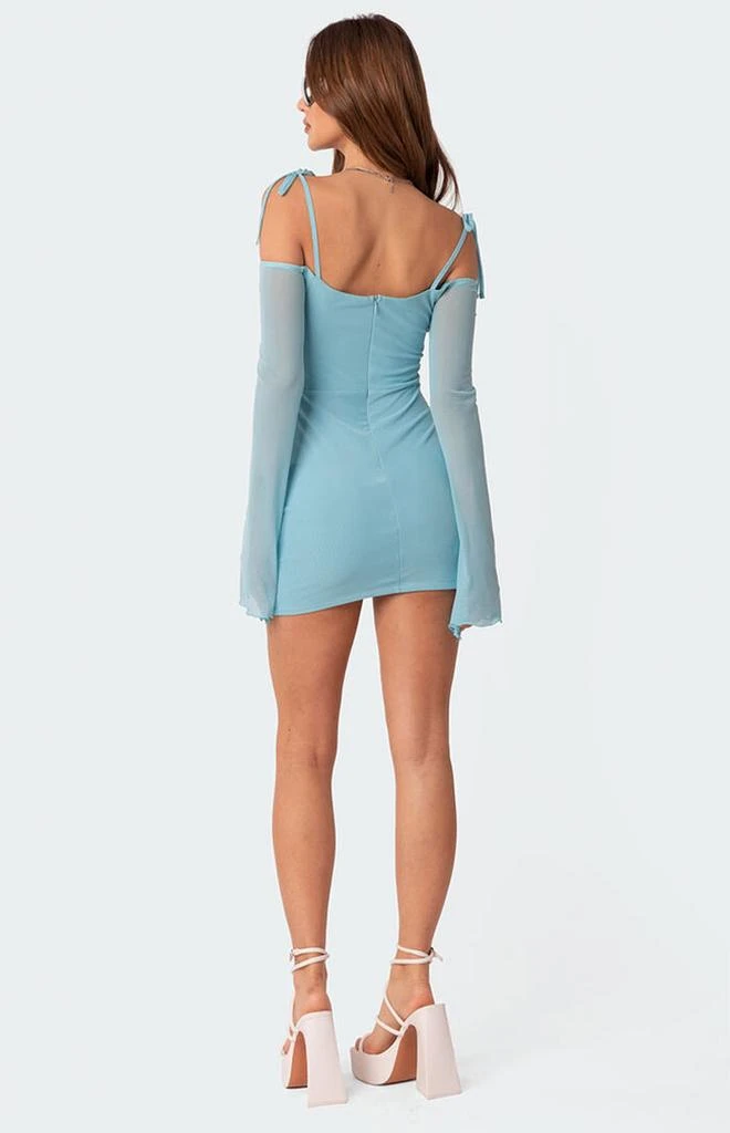 Edikted Ariel Off Shoulder Mesh Mini Dress 4