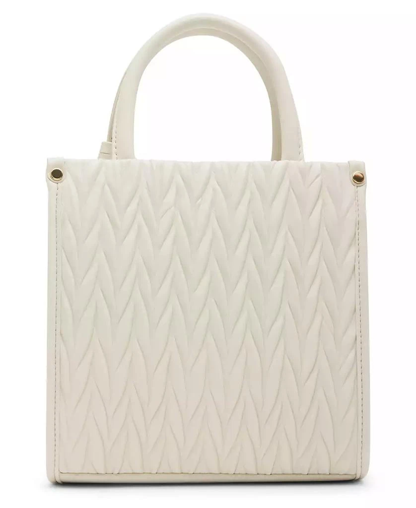 Steve Madden Natural Larry Matelasse Mini Box Tote Bag 2