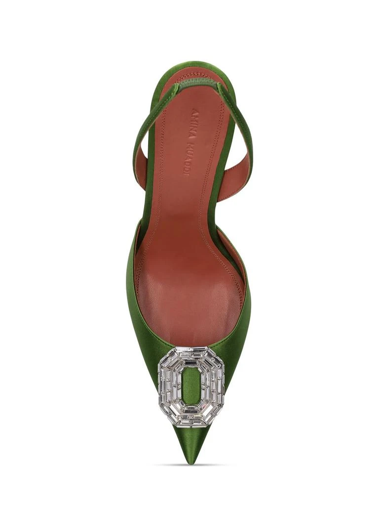 Amina Muaddi 90mm Camelia Satin Slingbacks 4