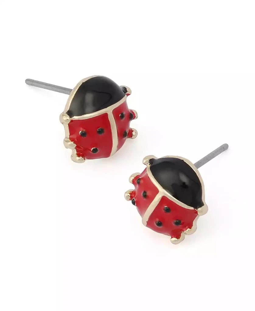 Betsey Johnson Red Hothouse Bloom Ladybug Stud Earrings 2