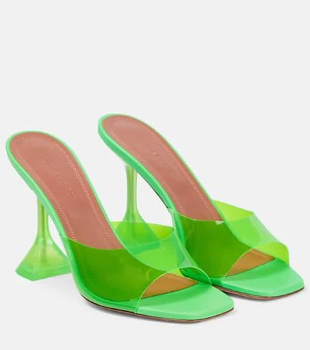Amina Muaddi Lupita PVC mules 1