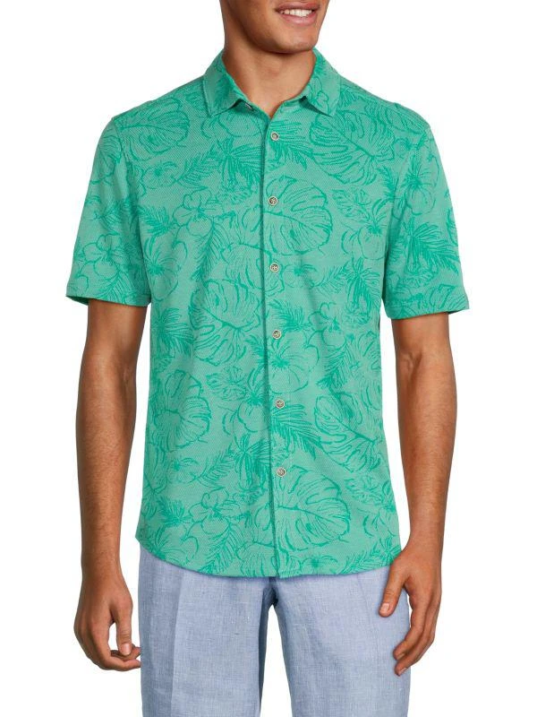 Tommy Bahama Full Blooms Leaf Graphic Shirt 1