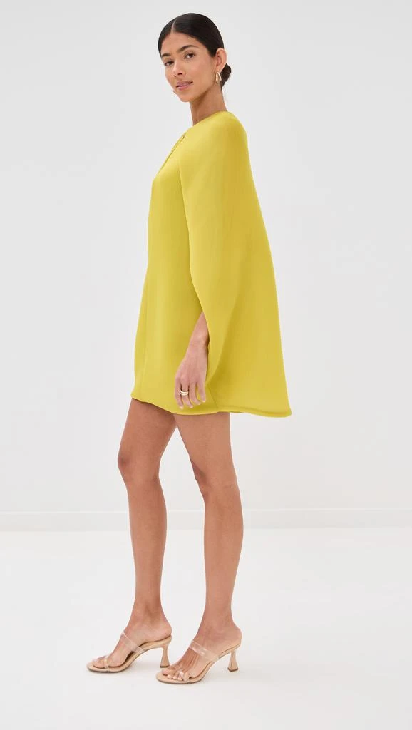 Brandon Maxwell The Juniper Deep V Cape Mini Dress 3