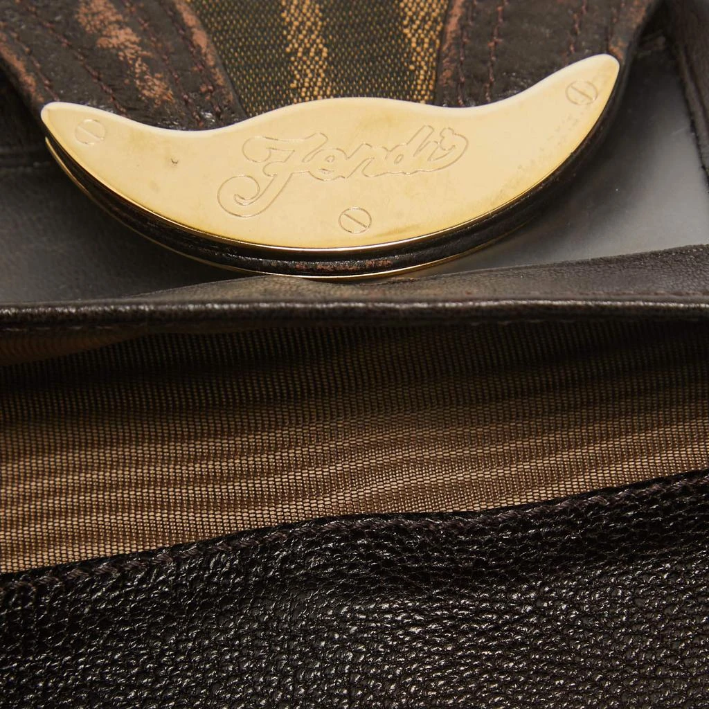 Fendi Fendi Tobacco Zucca Canvas and Leather Spy Continental Wallet 3