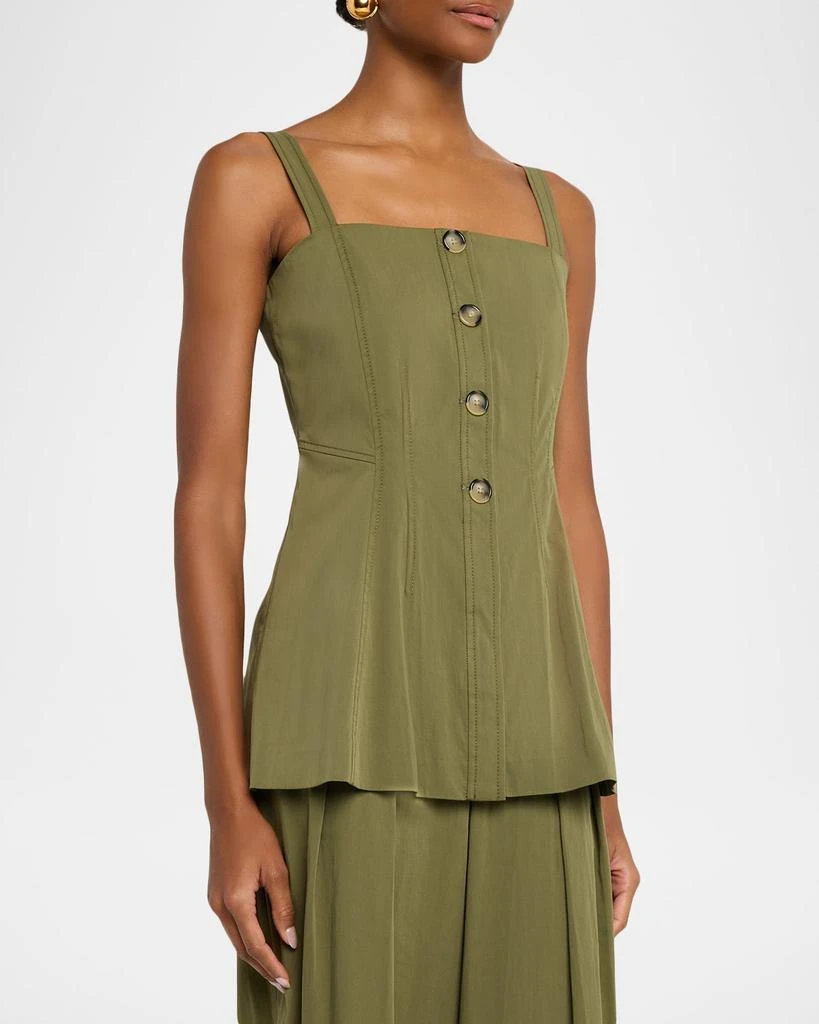 VERONICA BEARD Kariselle Sleeveless Square-Neck Top 4