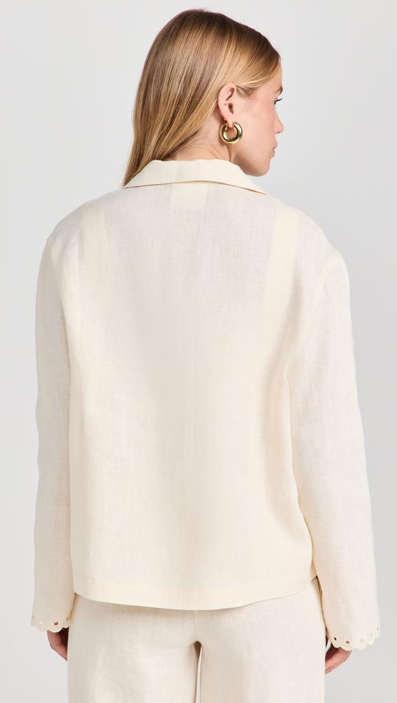 Sleeper Sofia Linen Embroidered Shirt