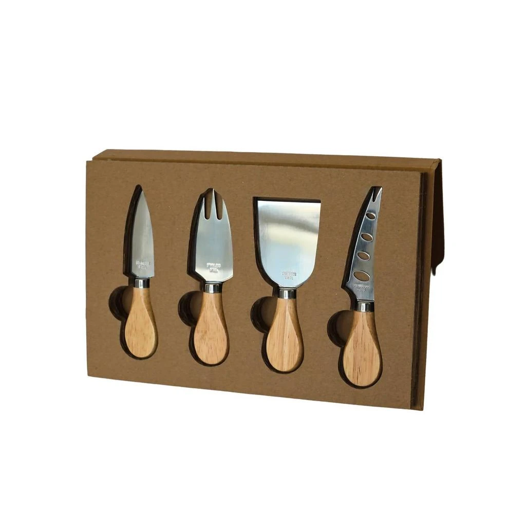 Creative Gifts International 4-Piece Cheese Serving Set In Natural