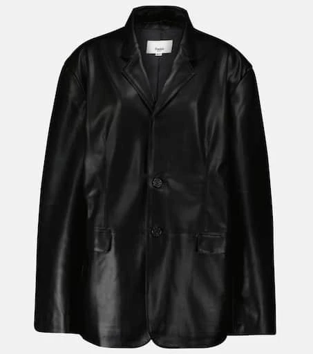 The Frankie Shop Olympia faux leather blazer 1