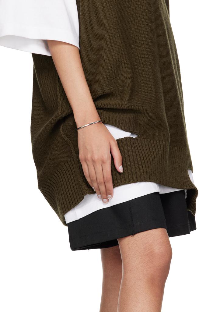 MM6 Maison Margiela Silver Numeric Minimal Signature Cuff