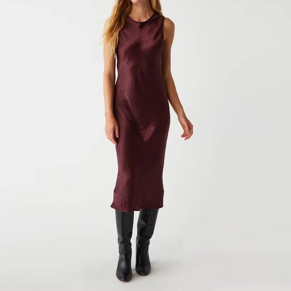 knee length dresses for ladies Azalea Mixed Media Midi Dress