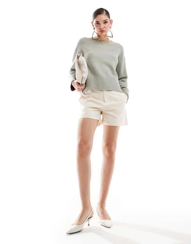 & Other Stories & Other Stories crew neck jumper in soft khaki green