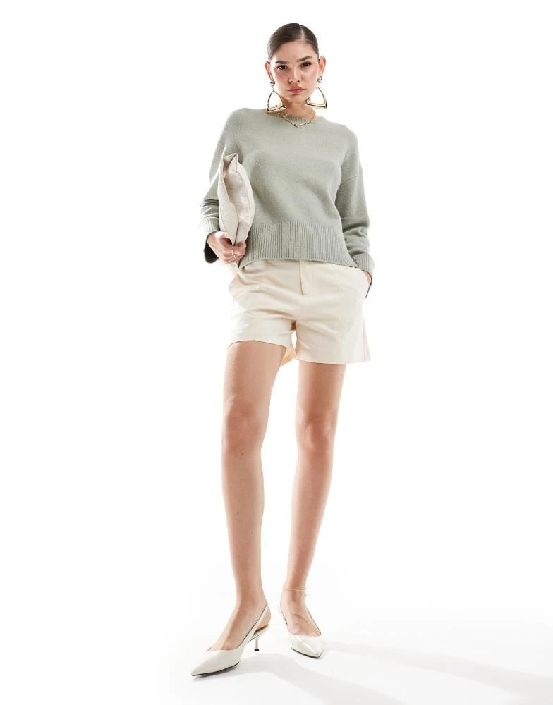 & Other Stories & Other Stories crew neck jumper in soft khaki green 1