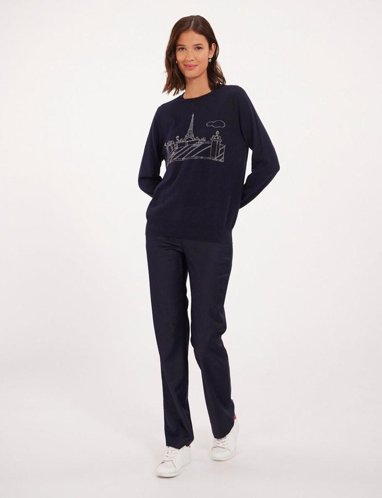 INES DE LA FRESSANGE PARIS Parigi navy blue sweater