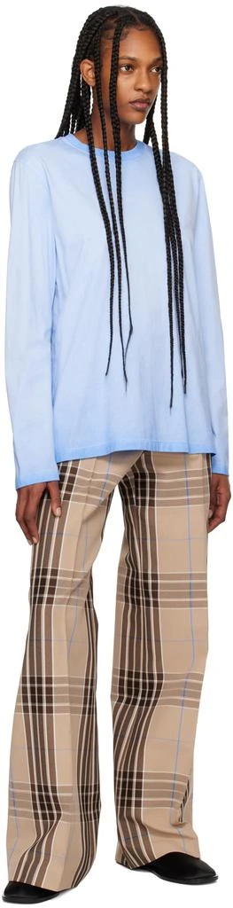 MSGM Blue Faded Long Sleeve T-Shirt 4