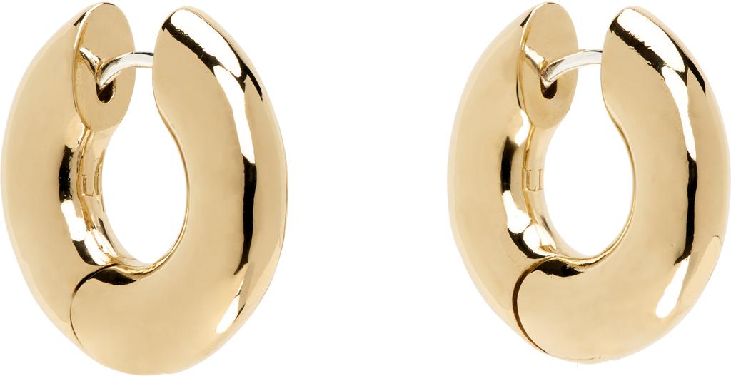 Laura Lombardi Gold Medium Terra Hoop Earrings
