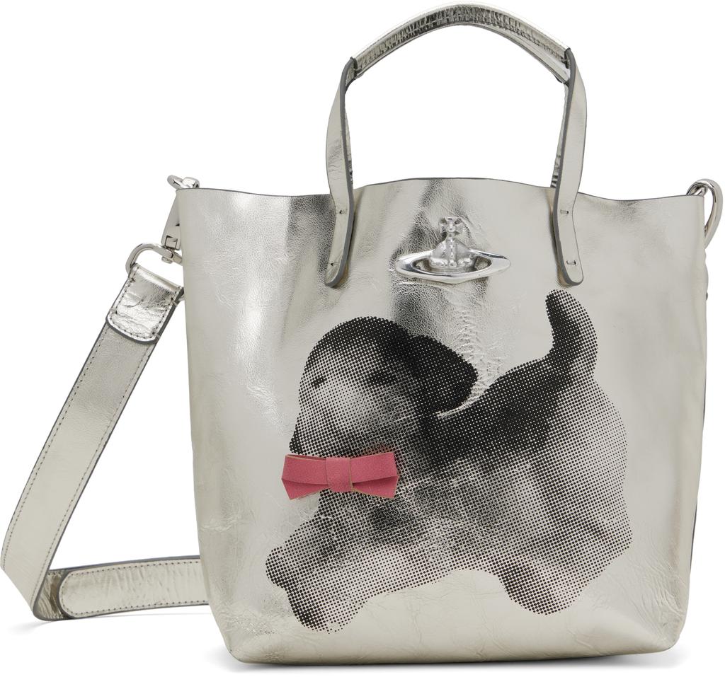 Vivienne Westwood Silver Small Studio Shopper Tote