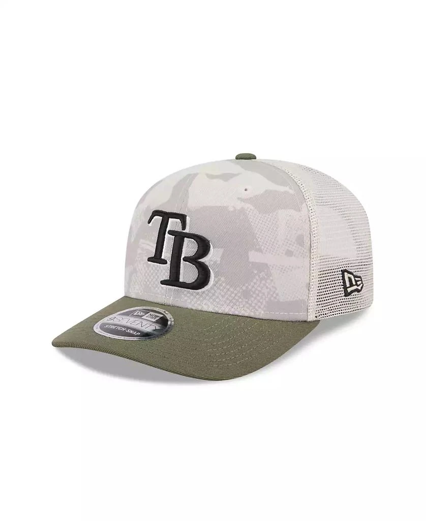 New Era Men's Light Beige/Olive Tampa Bay Rays 2025 Armed Forces Day 9SEVENTY Adjustable Hat 1