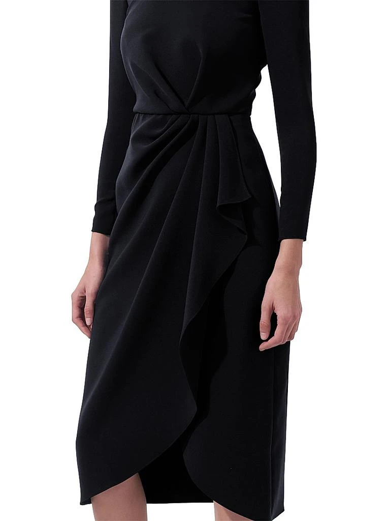 chinese dress ladies Long Sleeve Lurex Midi Dress