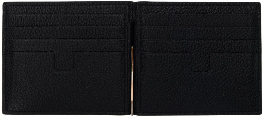 Tom Ford Black Grained Leather Money Clip Wallet 3