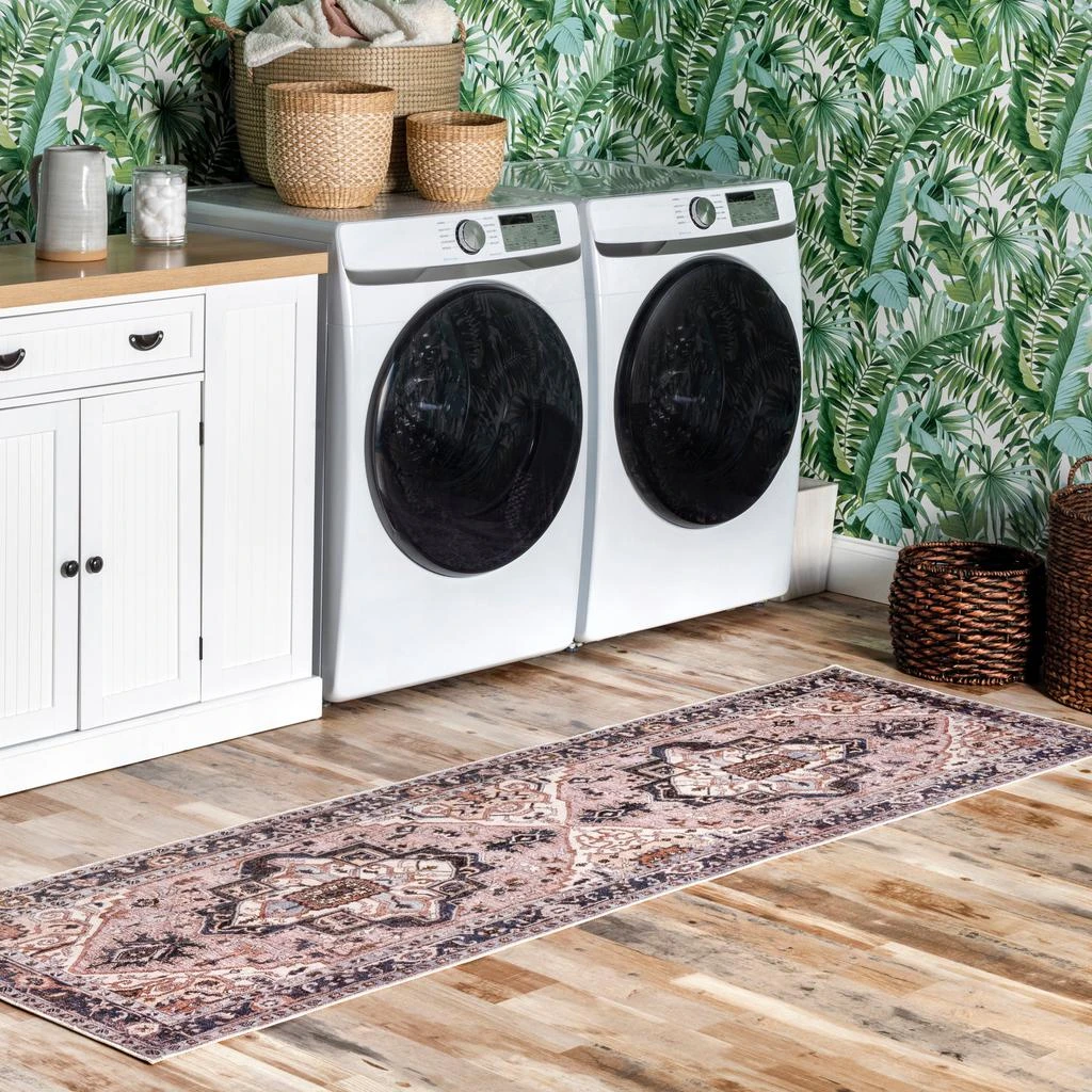 nuLOOM Sasha Machine Washable Medallion Area Rug 1