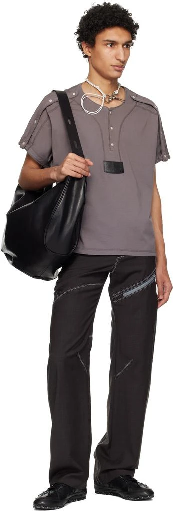 Kiko Kostadinov Gray Sargo Short Sleeve Henley 4