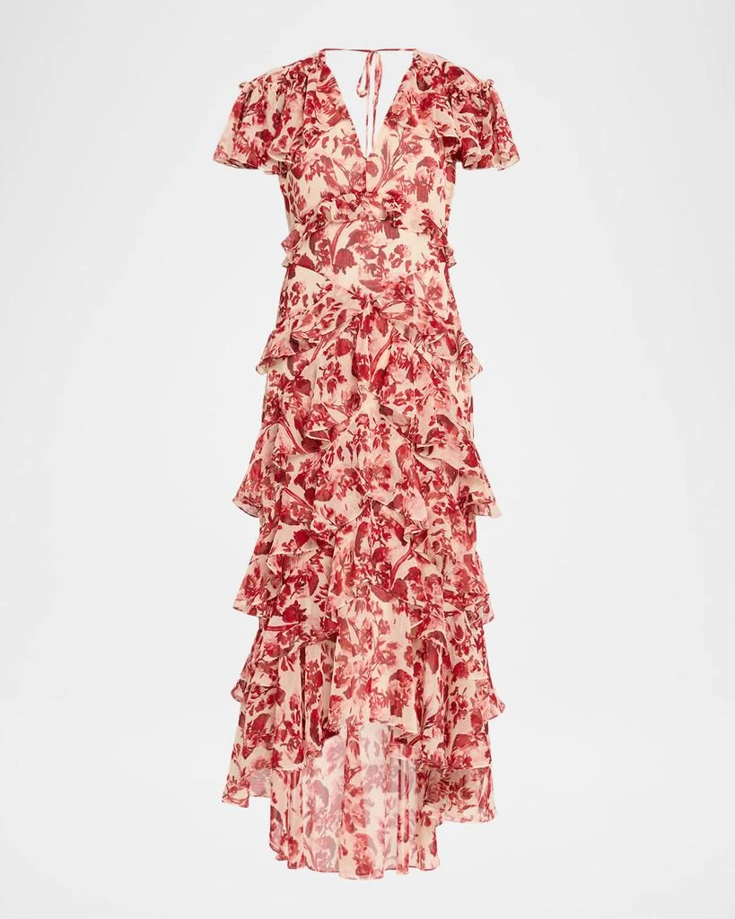Cinq a Sept Tatum Floral Ruffled Maxi Dress 1