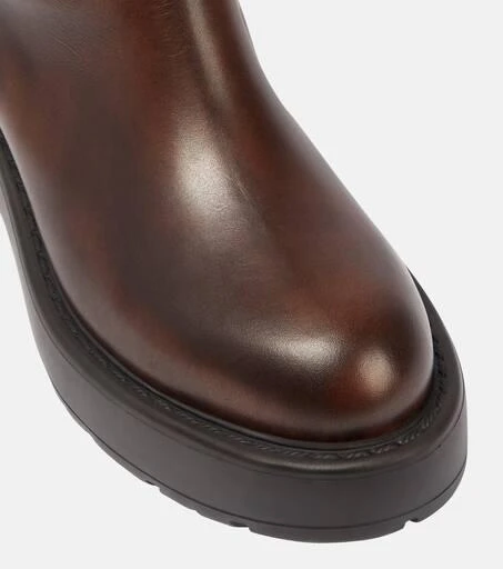 Miu Miu Shearling-lined leather knee-high boots 6