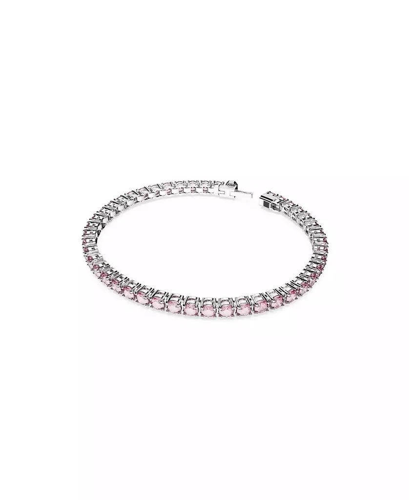 Swarovski Crystal Round Cut Matrix Tennis Bracelet 3