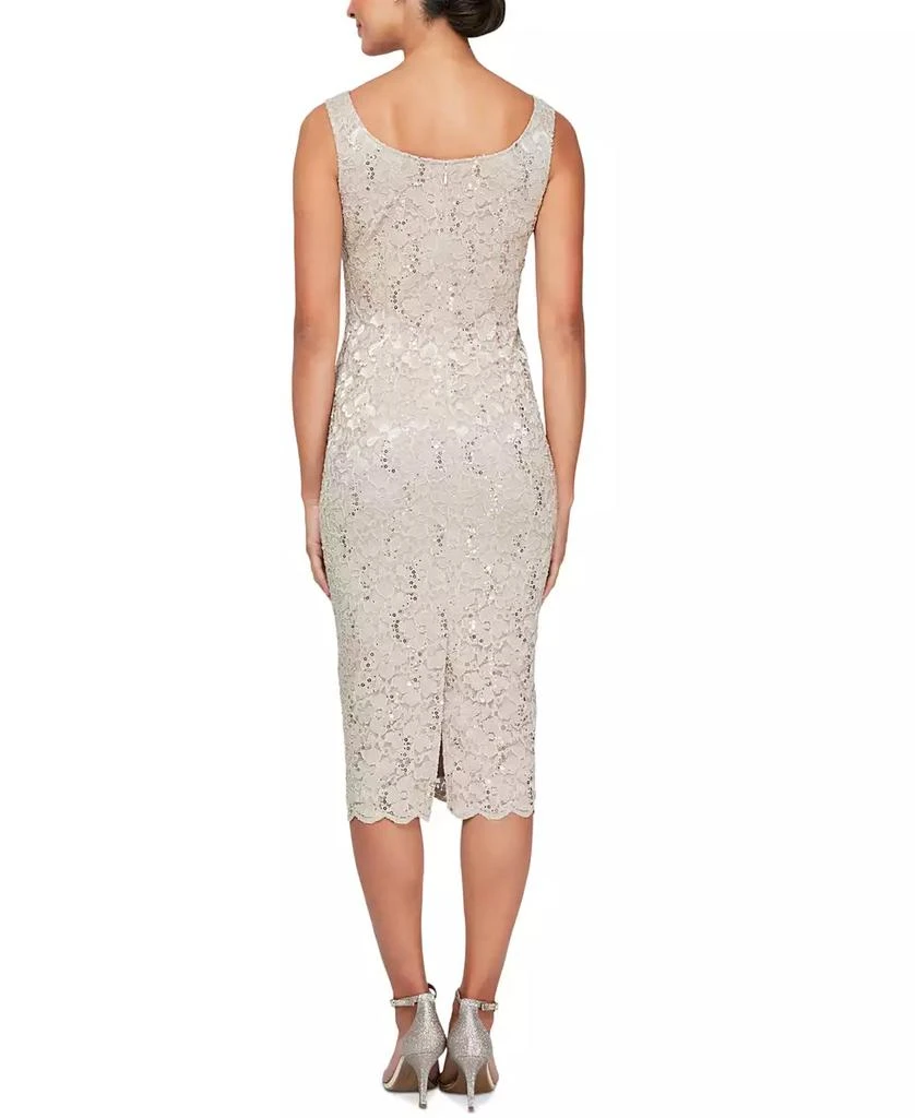 SL Fashions Petite 2-Pc. Lace Jacket & Midi Dress Set 4