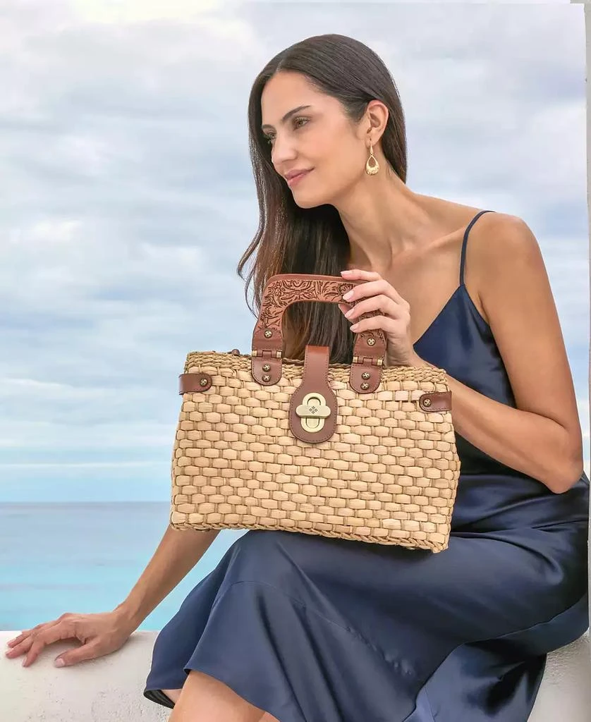 Patricia Nash Sancia Medium Straw Satchel 1