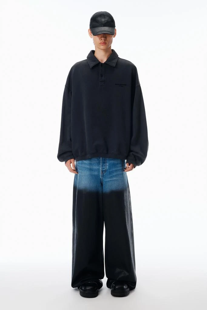 Alexander Wang Long Sleeve Polo in Cotton Oversized 5