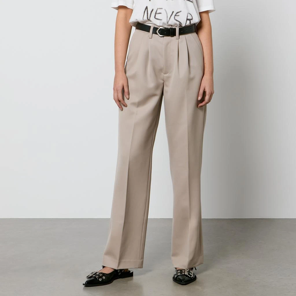 ANINE BING Carrie Wool-Twill Wide-Leg Trousers 1