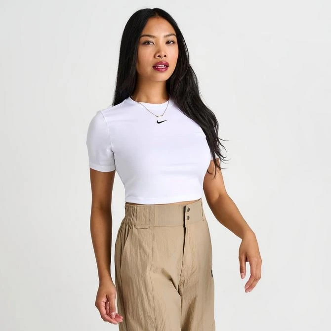 NIKE Women's Nike Sportswear Essential Slim-Fit Crop T-Shirt 5