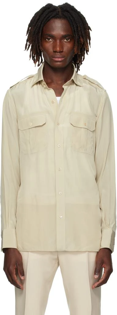 Tom Ford Beige Silk Shirt 1