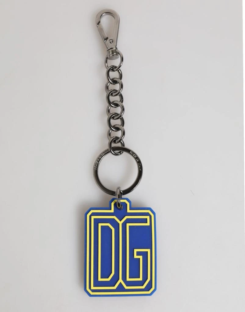 Dolce 
Gabbana yellow DG Rubber Logo Men Keychain Men
s Keyring