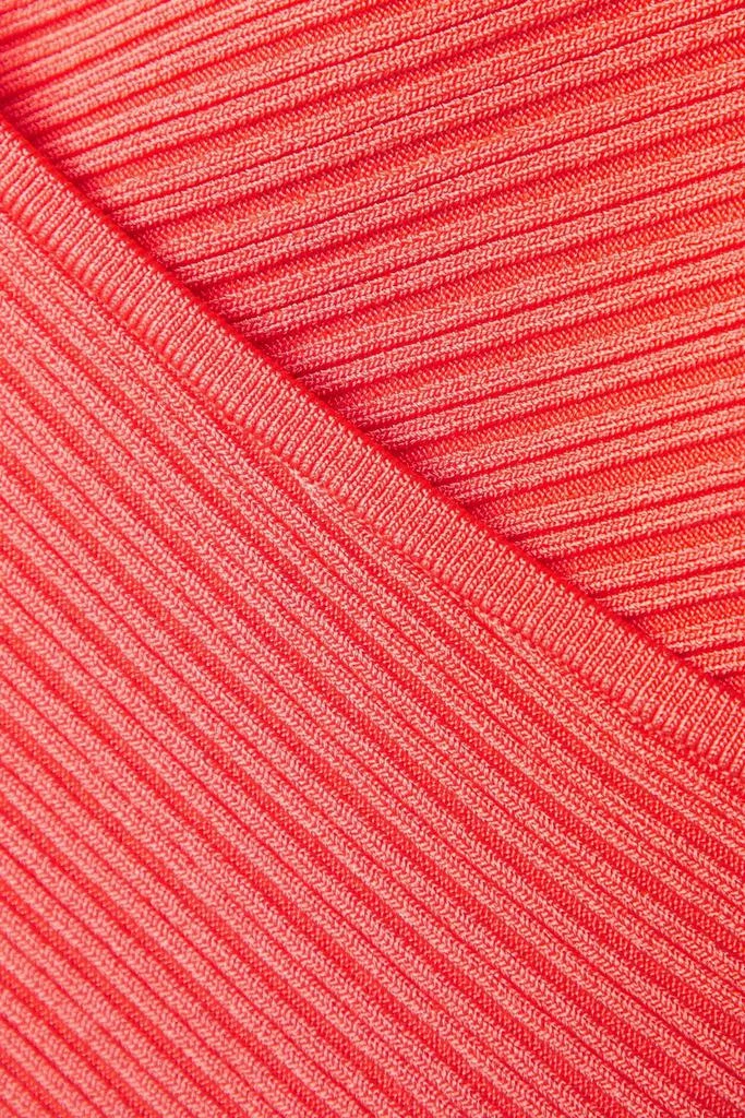 LAPOINTE Cropped wrap-effect stretch-knit top 4