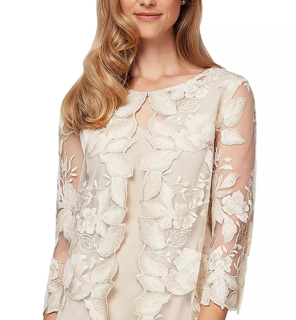 Alex Evenings Embroidered Jacket Dress 4