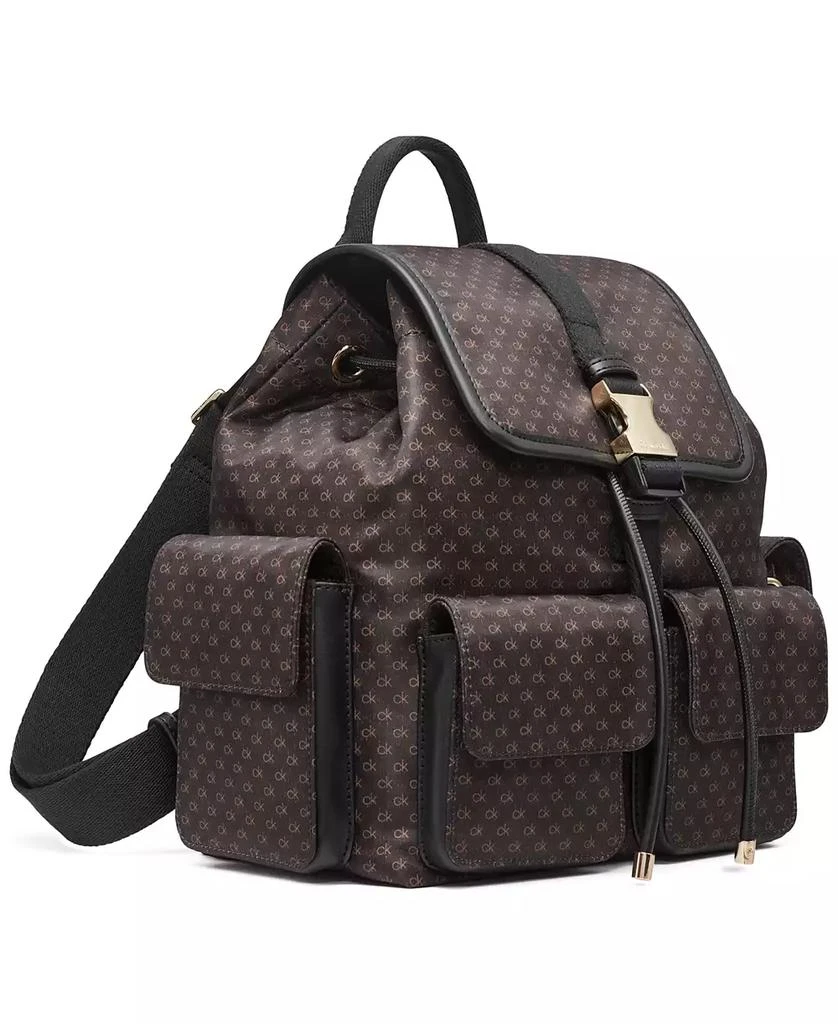 Calvin Klein Elora Nylon Mini Signature Front Buckle Backpack 3