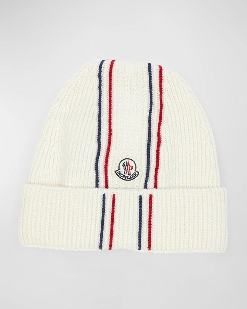 Moncler Men's Ribbed Beanie with Tipping 1