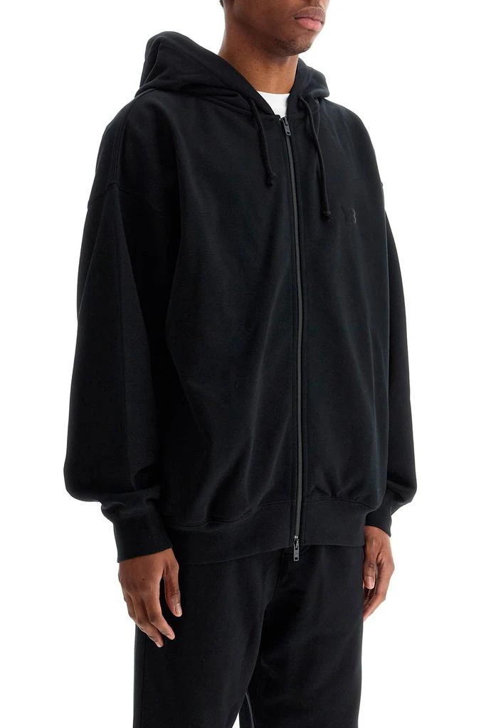 Y-3 black cotton zip hoodie 2