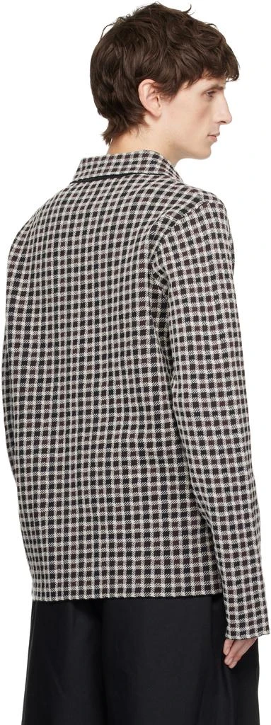 Jil Sander Gray Wool Blend Zip-Up Shirt 3