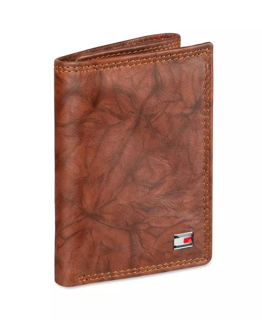 Tommy Hilfiger Men's RFID Huck Leather Trifold Wallet