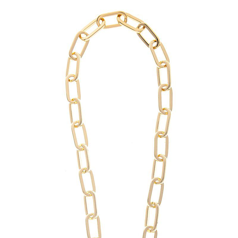 Rivka Friedman Paper Clip Chain + Cubic Zirconia Toggle Necklace
